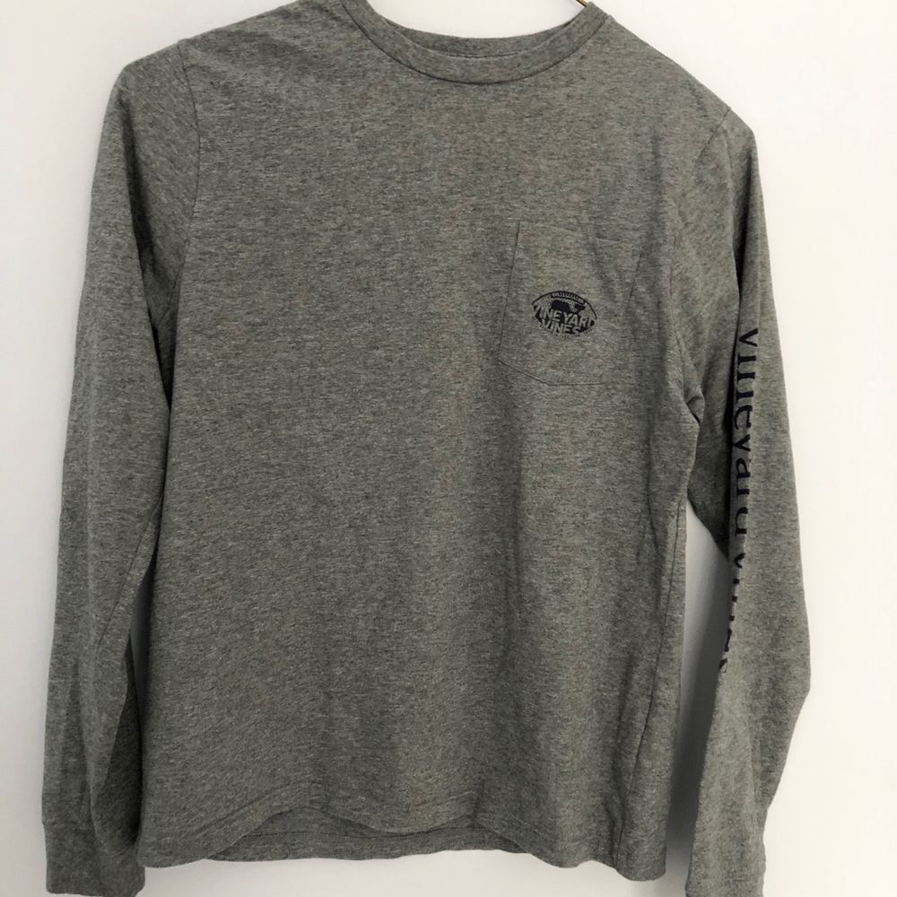 Vineyard Vines Boys XL (18) Gray Long Sleeve Shirt